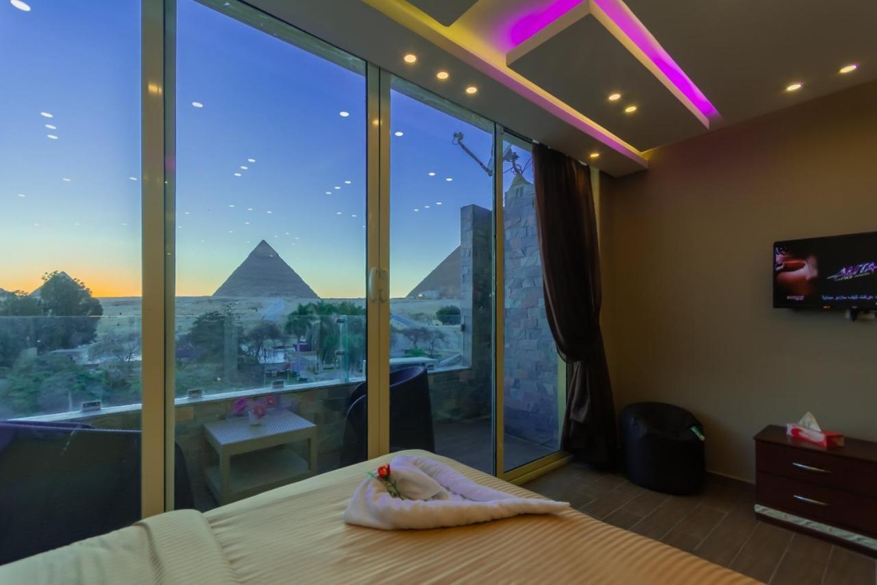 Panorama View Pyramids Otel Kafret el-Gabal Dış mekan fotoğraf